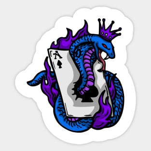 Snake Cobra Fire Blue Purple Sticker